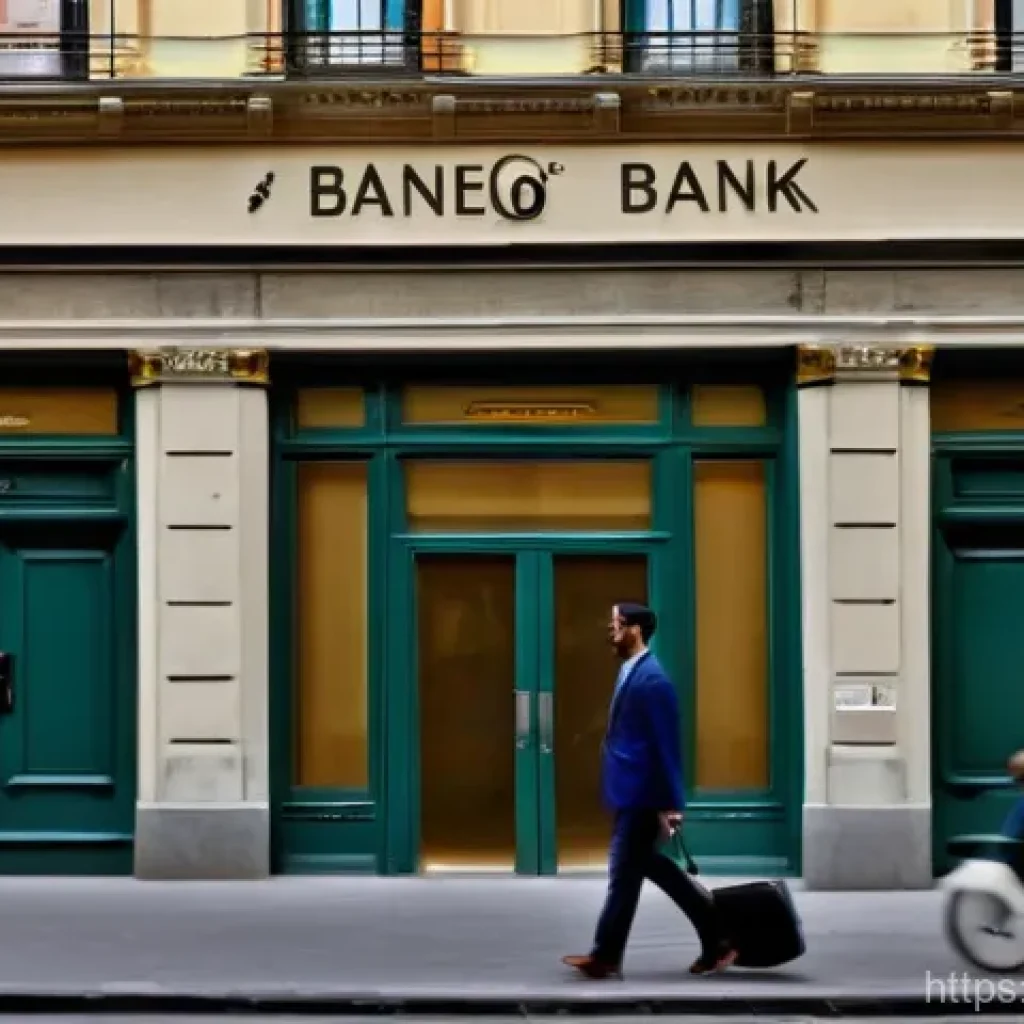 은행 이용 시간과 한도 - **A Busy Yet Frustrating Bank Branch Scene**
    "An establishing shot of a classic, elegant Italian...
