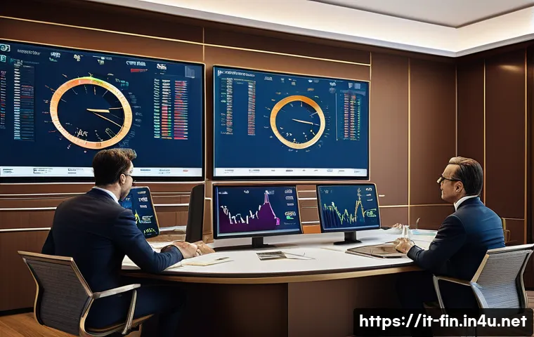 환율 안정성을 유지하는 방법 - A sophisticated Italian central bank office scene showing financial experts in formal attire discuss...