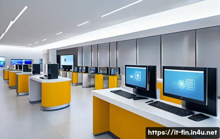 저축은행과 시중은행 비교 - A modern Italian traditional bank interior with advanced digital banking platforms visible on sleek ...