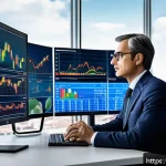 Home 22 환율의 역사와 경제적 의미 - A detailed and realistic digital illustration of a financial consultant in a modern Italian office, ...