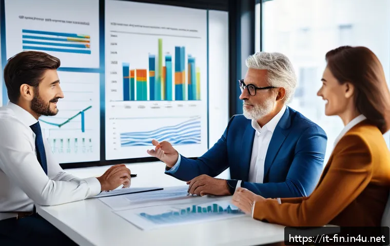 대출 이자율 절약 팁 - A professional Italian financial advisor in a modern office setting, discussing loan options with a ...