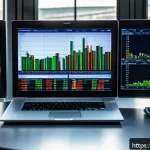 Home 19 외환 시장 주요 통화 쌍 - A sophisticated financial trading room in Milan, Italy, featuring multiple high-resolution monitors ...